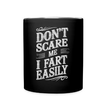 Funny fart shirt for the frightened! - Full Colour Mug - black - Front
