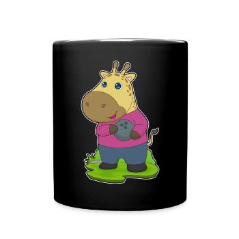 Giraffe Bowling Bowling Ball - Full Colour Mug - black - Front