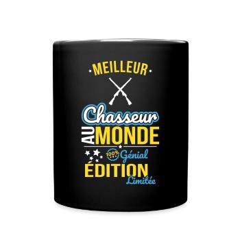 World's Best Hunter - 100% Awesome - Full Colour Mug - black - Front