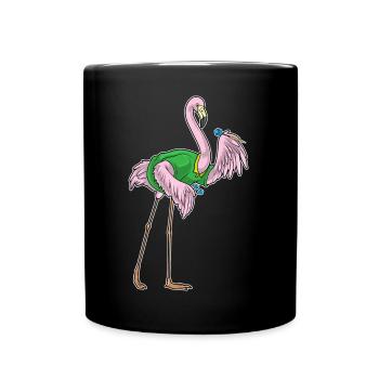 Flamingo Dart Dartpfeil - Full Colour Mug - black - Front