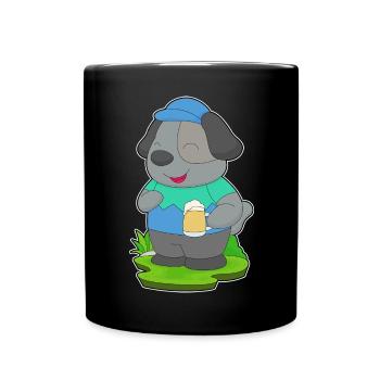 Bière pour chien - Mug uni - noir - Devant