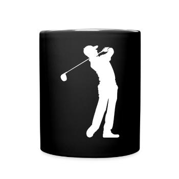 Golfer - Tasse einfarbig - Schwarz - Vorne