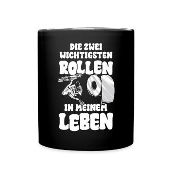 Die zwei wichtigsten Rollen in meinem Leben - Tasse einfarbig - Schwarz - Vorne