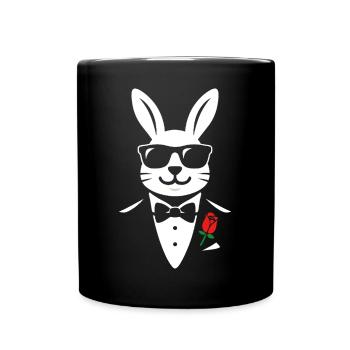 Gentlehop Bunny - Tasse einfarbig - Schwarz - Vorne