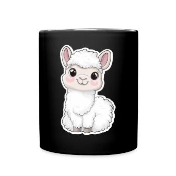 Llama Alpaca Llama Animal Gift - Full Colour Mug - black - Front