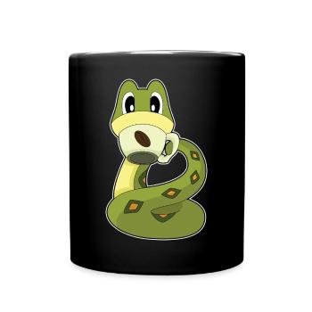 Tasse à café serpent - Mug uni - noir - Devant