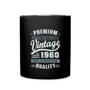 Geburtstag 1960 - Tasse einfarbig - Schwarz - Vorne
