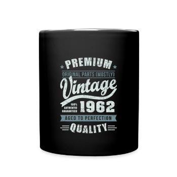 Geburtstag 1962 - Tasse einfarbig - Schwarz - Vorne