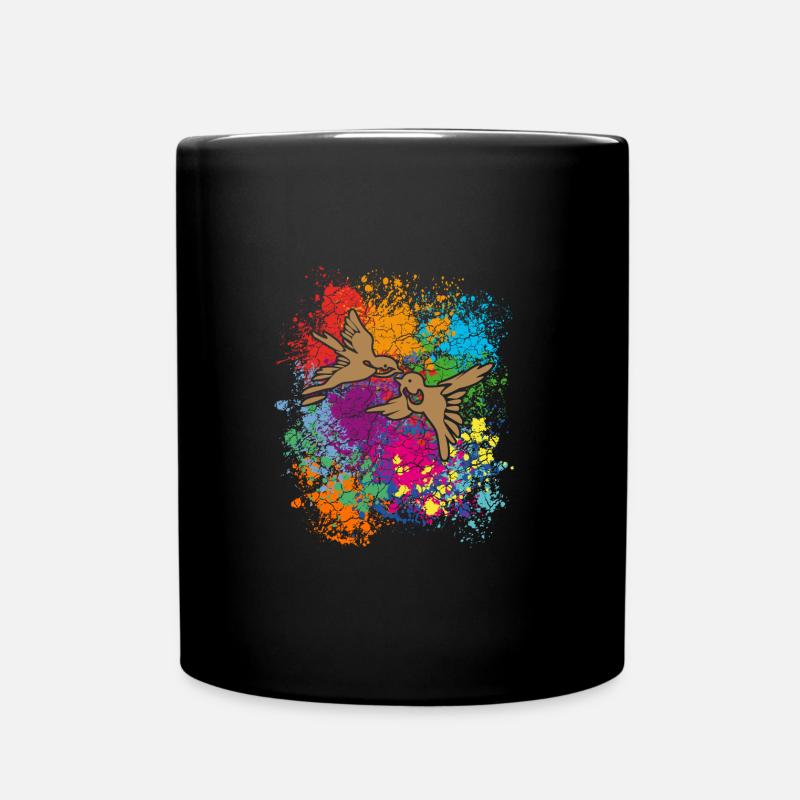 Deux hirondelles | deux hirondelles - Mug uni - noir