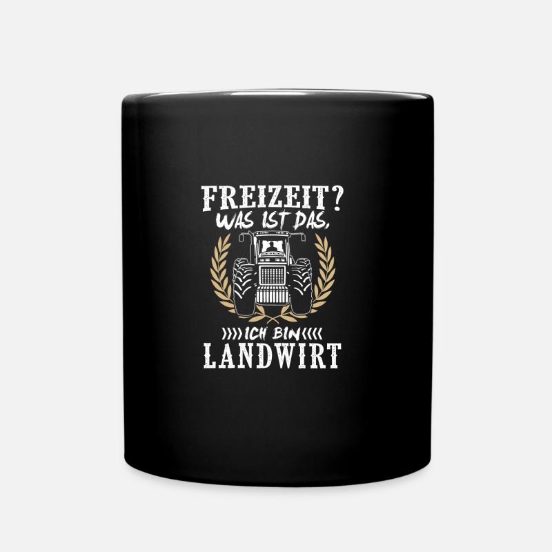 Landwirt Traktoren Geschenk · Freizeit - Tasse einfarbig - Schwarz