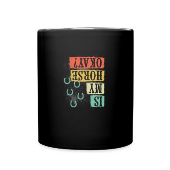 Équitation cadeau équestre · Mon cheval ok? - Mug uni - noir - Devant