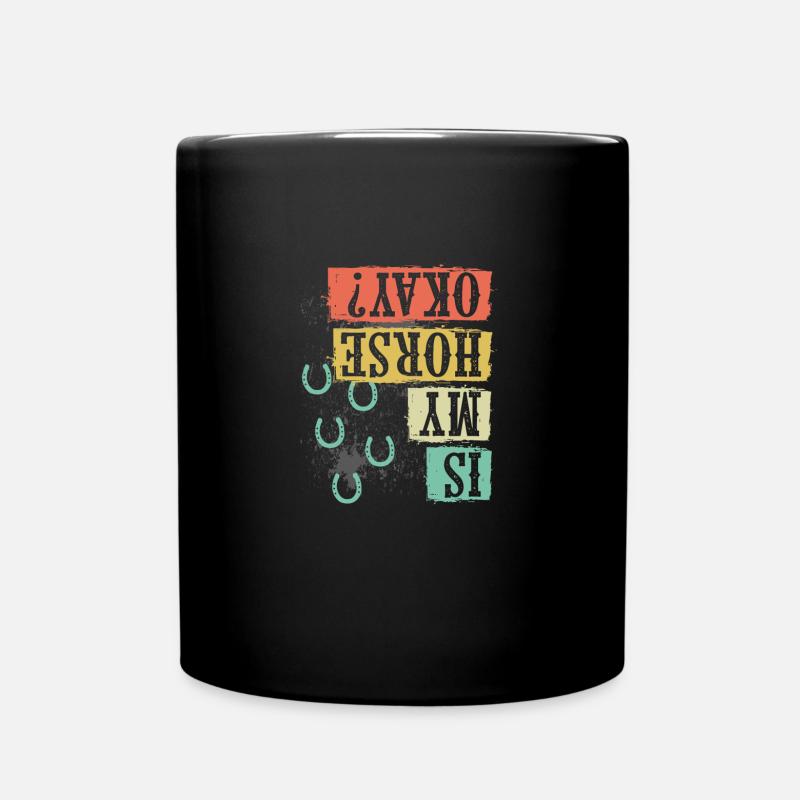 Équitation cadeau équestre · Mon cheval ok? - Mug uni - noir