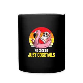 Pas de biscuits juste des cocktails, drôle de Noël dans - Mug uni - noir - Devant