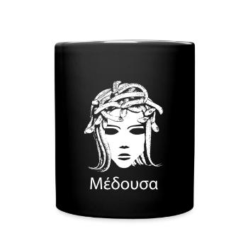 Medusa Antike Kunst Medusas Kopf mit Schlangenhaar - Tasse einfarbig - Schwarz - Vorne