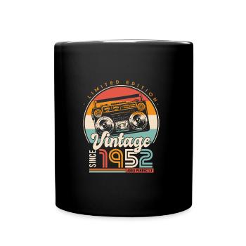 anniversary 70 years retro since 1952 gift 70 years - Full Colour Mug - black - Front