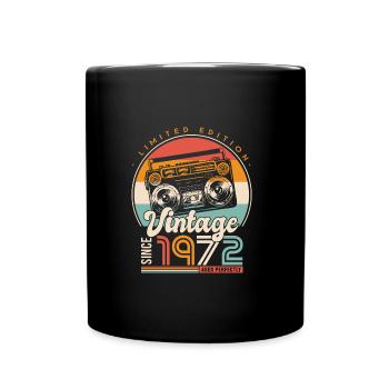 Birthday 51 years retro since 1972 gift - Full Colour Mug - black - Front