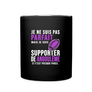 supporter rugby stade angoulême club rugby SA XV - Mug uni - noir - Devant