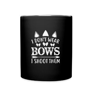 Mit dem Bogen umgehen können, Bogenschießen - Tasse einfarbig - Schwarz - Vorne