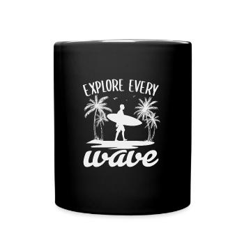 Surfer Surf Surf Surf Planche à vagues Planche à voile - Mug uni - noir - Devant