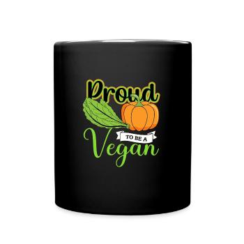 Fier végétalien, végétalien végétarien - Mug uni - noir - Devant