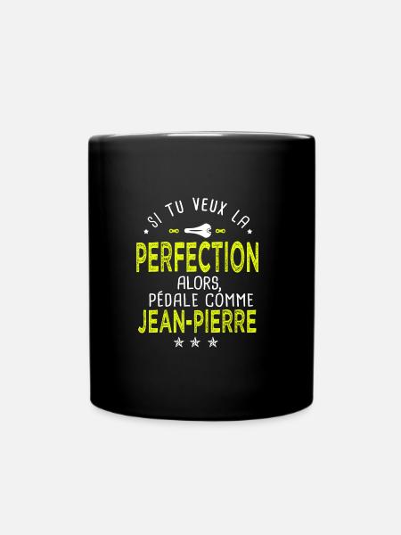 Jean pierre si tu veux la perfection vélo cycliste - Mug uni - noir