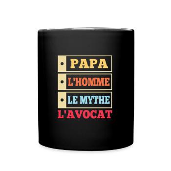 Papa l'homme le mythe l'avocat t-shirt - Mug uni - noir - Devant