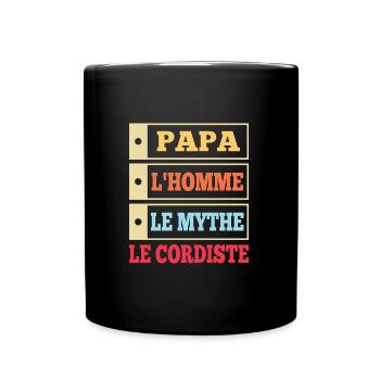 Papa l'homme le mythe le cordiste t-shirt - Mug uni - noir - Devant