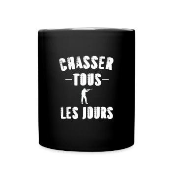 Chasser tous les jours t-shirt chasseur homme - Mug uni - noir - Devant