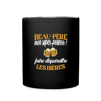 Beau-père t-shirt bière humoristique homme - Mug uni - noir - Devant