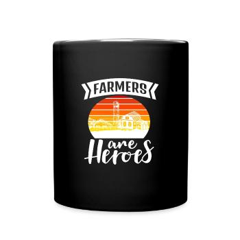 Farmer Farmer Farmer Tractor Farm - Full Colour Mug - black - Front