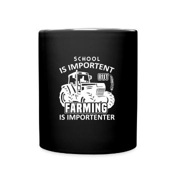 Farmer Farmer Farmer Tractor Farm - Full Colour Mug - black - Front