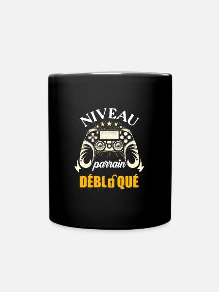 Niveau parrain débloqué annonce grossesse humour - Mug uni - noir