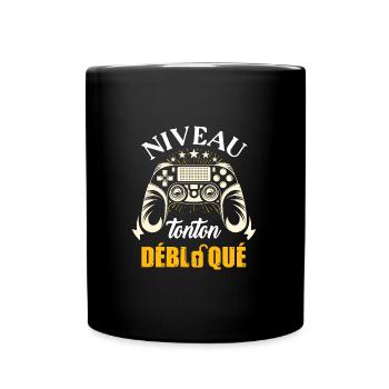 Niveau tonton débloqué annonce grossesse oncle - Mug uni - noir - Devant