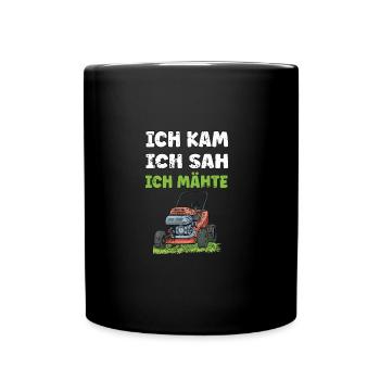 Rasen und Gartenarbeit Rasentraktor Gartenfreunde - Tasse einfarbig - Schwarz - Vorne