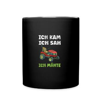 Rasen und Gartenarbeit Rasentraktor Gartenfreunde - Tasse einfarbig - Schwarz - Vorne