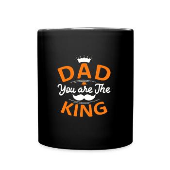 Väter mit Bart sind besser. Papa mit Bart - Tasse einfarbig - Schwarz - Vorne