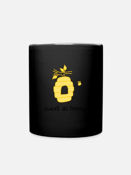 Süß wie Honig - Tasse einfarbig - Schwarz