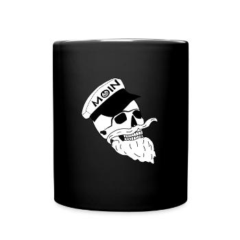 Totenkopf Moin - Tasse einfarbig - Schwarz - Vorne