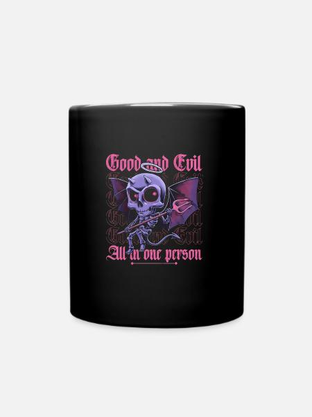 Good and evil - Full Colour Mug - black