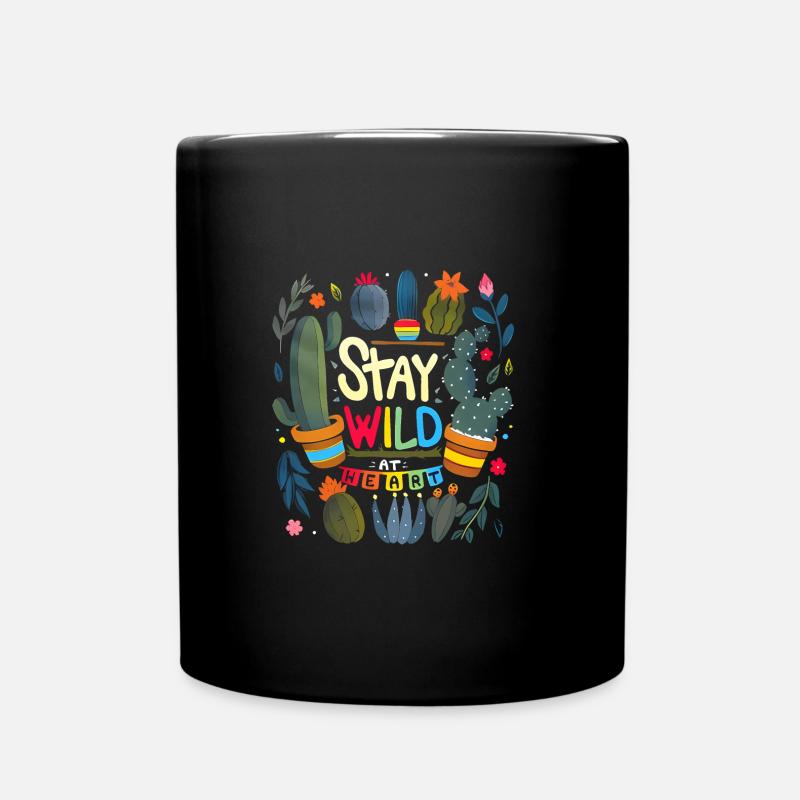 Restez sauvage dans l’âme - Mug uni - noir