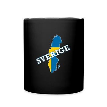 Sverige Landkarte Schweden - Tasse einfarbig - Schwarz - Vorne