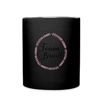 Team Braut - Tasse einfarbig - Schwarz - Vorne