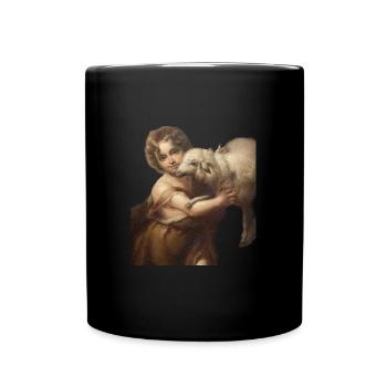 Schaf - Tasse einfarbig - Schwarz - Vorne