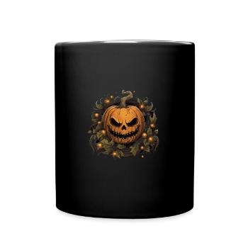 Citrouille d’Halloween - Mug uni - noir - Devant
