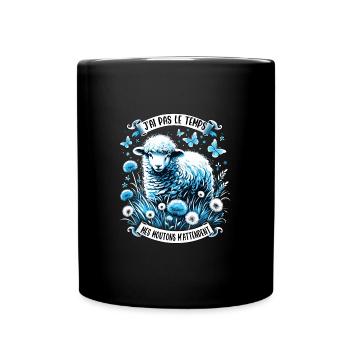 Citation sur les moutons, tee shirt Homme mouton - Tasse einfarbig - Schwarz - Vorne