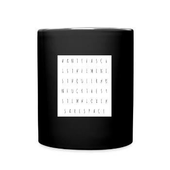 Feminist Antifaschist Queer - Tasse einfarbig - Schwarz - Vorne