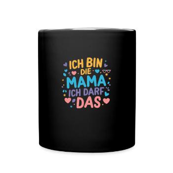 Mama Muttertag Geschenk Beste Mama Baby - Tasse einfarbig - Schwarz - Vorne
