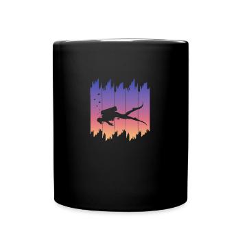 Tauchen - Tasse einfarbig - Schwarz - Vorne