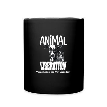 Animal Liberation - Tasse einfarbig - Schwarz - Vorne