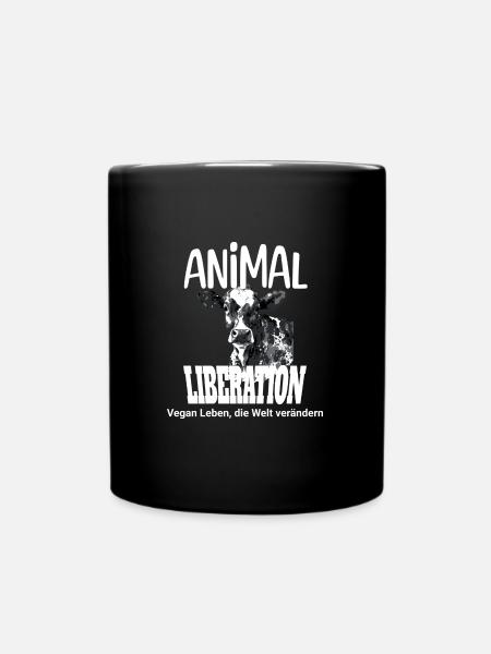 Animal Liberation - Tasse einfarbig - Schwarz